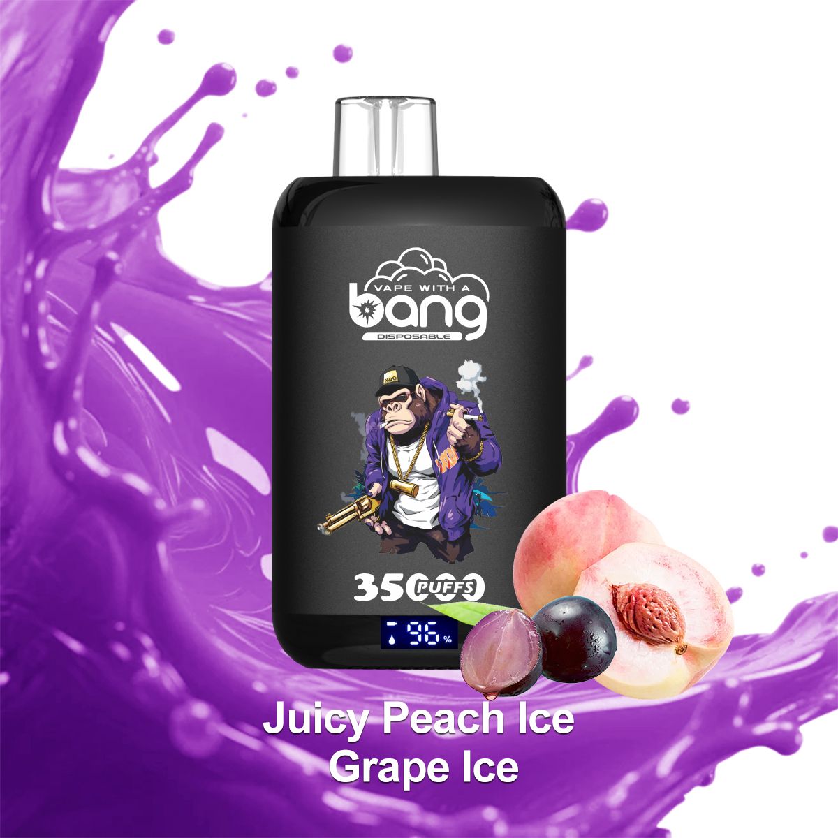 税込表示｜BANG 35K 2味切替｜ジューシーピーチアイス／グレープアイス